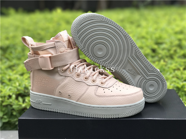 Nike Air Force 1 Midtop Orange Quartz And Pale Grey